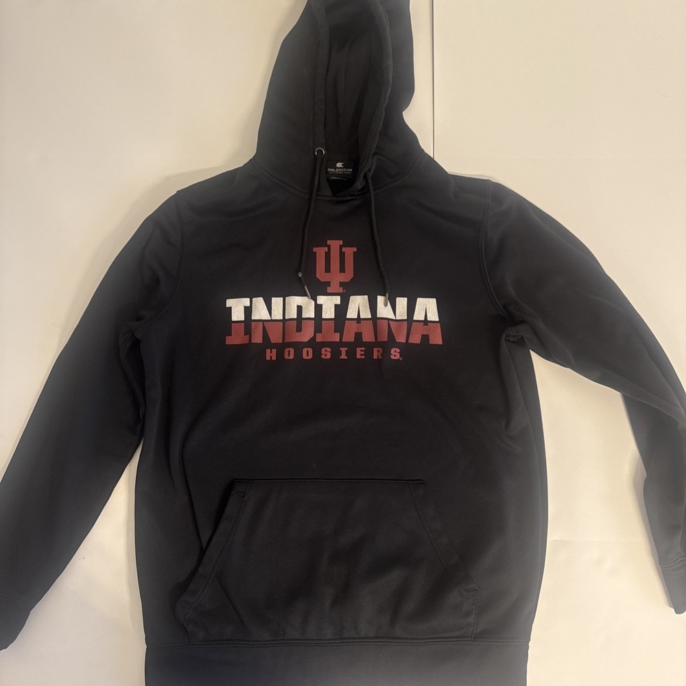 Indiana Hoosiers Hoodie Mens M Black Colosseum Pullover‎ NCAA
